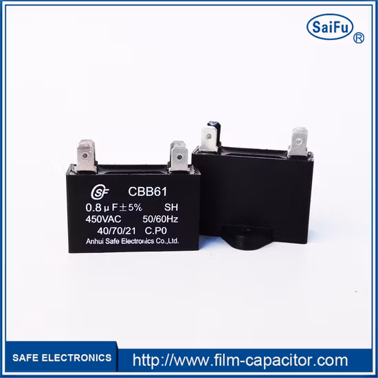 1UF à 100UF Cbb65 Condensateurs de fonctionnement du moteur AC 450VAC Condensateur de démarrage du moteur de la pompe à eau